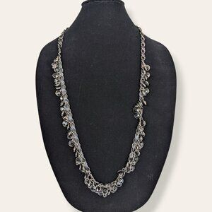 (2/$20) Long Dangling Black Bead Necklace